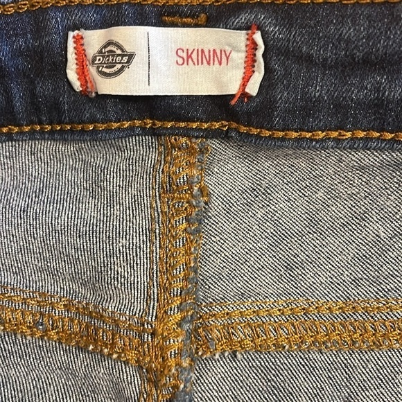 Dickies 16 RG skinny med blue denim jeans with zip and button close - Picture 6 of 11